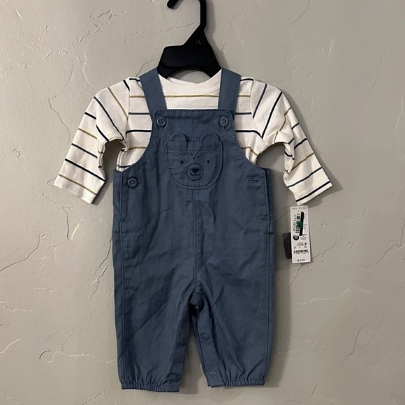 Carter's Other - Carters Just One You Baby Boys Striped Pocket Overalls with Bear 3 Months